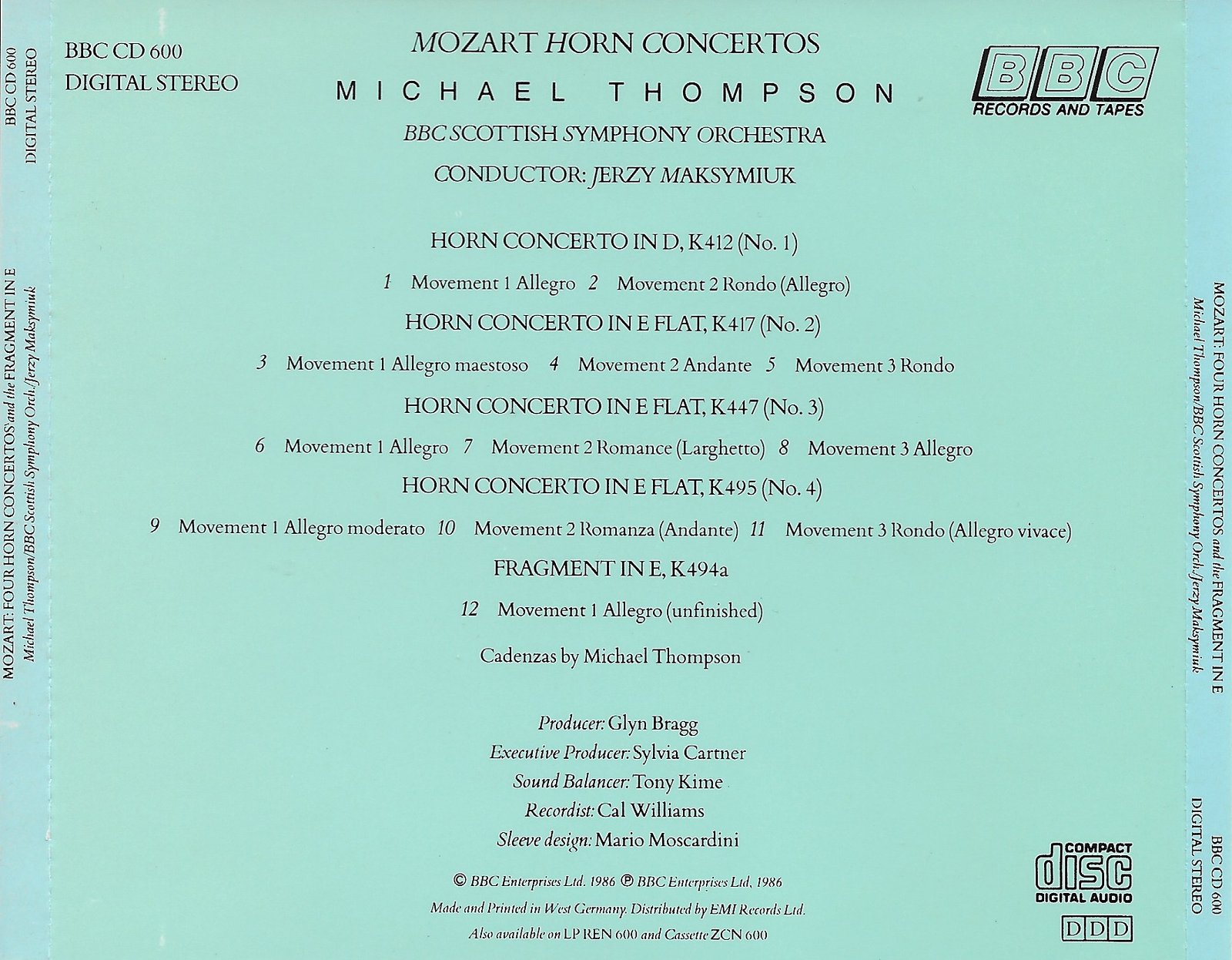 Back cover of BBCCD600